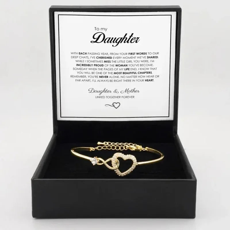 To My Daughter – Infinity Heart Bracelet
