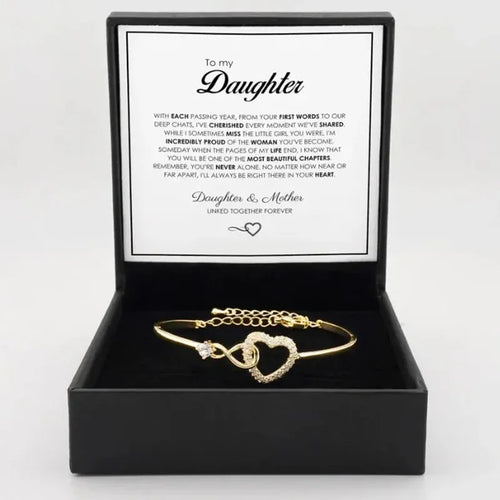 To My Daughter – Infinity Heart Bracelet