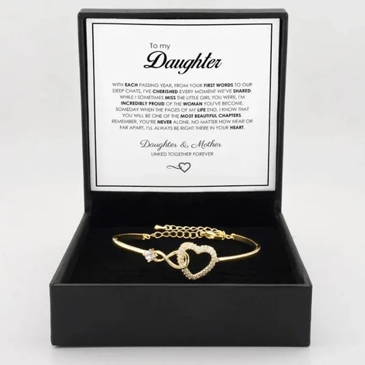 To My Daughter – Infinity Heart Bracelet