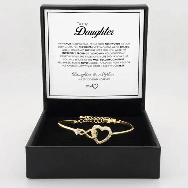 To My Daughter – Infinity Heart Bracelet